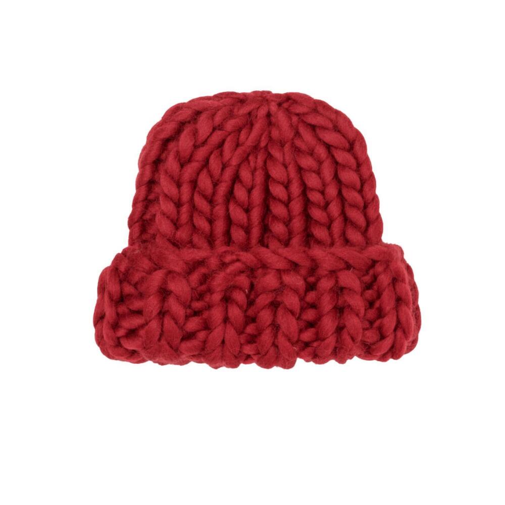 NEW RE/DONE hand knit watch cap in red